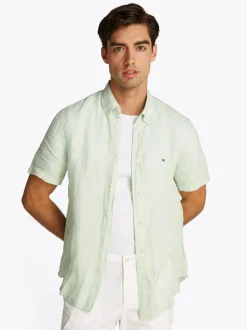 Tommy Hilfiger Dyed Linen Shirt - Green