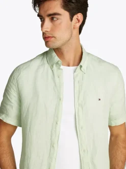 Tommy Hilfiger Dyed Linen Shirt - Green