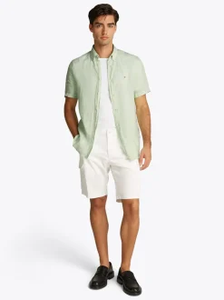Tommy Hilfiger Dyed Linen Shirt - Green