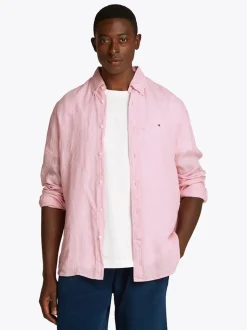 Tommy Hilfiger Dyed Linen Shirt - Pink