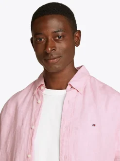 Tommy Hilfiger Dyed Linen Shirt - Pink