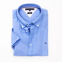 Tommy Hilfiger Dyed Linen Shirt - Blue
