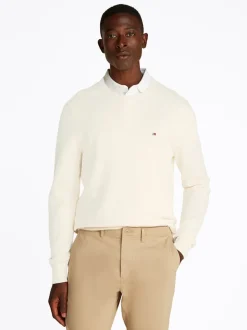 Tommy Hilfiger Essential Structure Crew Neck - Stone