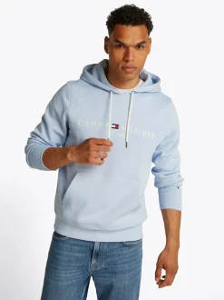 Tommy Hilfiger Logo Hoodie - Blue