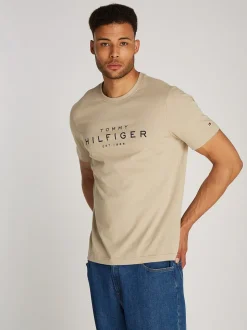 Tommy Hilfiger Logo T-Shirt - Stone