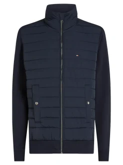 Tommy Hilfiger Mix Media Stand Up Collar - Navy