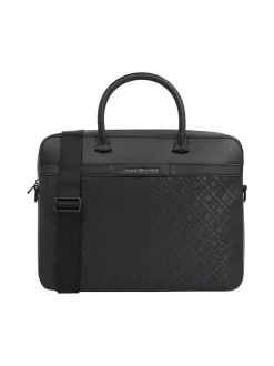 Tommy Hilfiger Monogram Computer Bag - Black