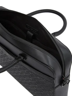 Tommy Hilfiger Monogram Computer Bag - Black