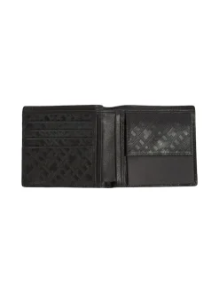 Tommy Hilfiger Monogram Card & Coin Wallet - Black