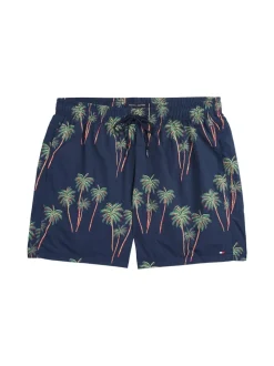 Tommy Hilfiger Printed Medium Drawstring Shorts - Navy