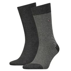 Tommy Hilfiger Th 2pk Slim Stripe Socks - Grey