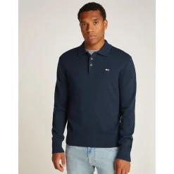 Tommy Jeans Essential Polo Sweater - Navy
