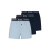 Boss 3 Pack Woven Boxer - Blue