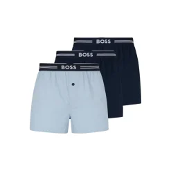 Boss 3 Pack Woven Boxer - Blue