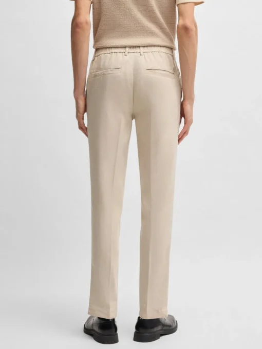 Boss C-Kane Linen Trousers - Stone