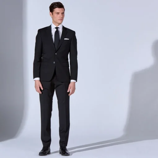 Boss H Genius Slim Fit Suit Trousers - Black