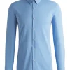 Boss H-Hank Spread Slim Fit Shirt - Blue