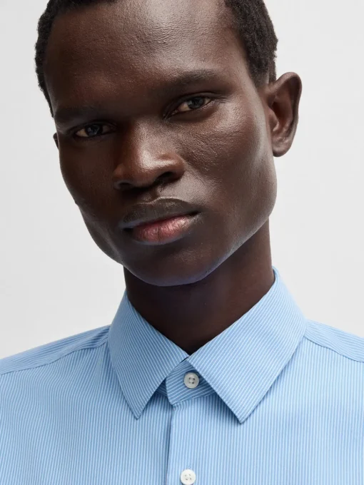 Boss H-Hank Spread Slim Fit Shirt - Blue
