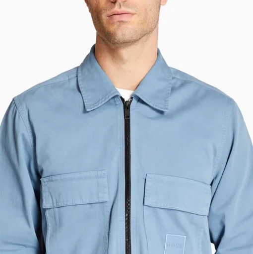 Boss Lovel Zip Overshirt - Blue