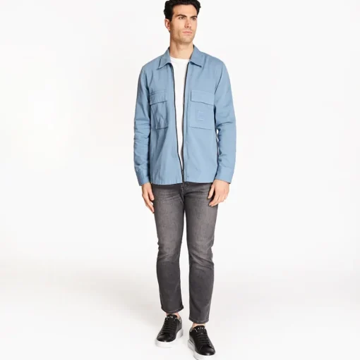 Boss Lovel Zip Overshirt - Blue