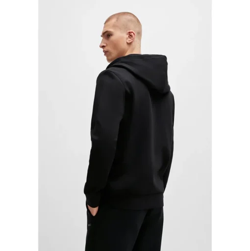 Boss Saggy Hooded Regular Fit Zip Through - Black