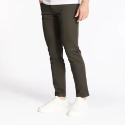 Bugatti 5 Pocket Structure Broken Twill Pant - Green