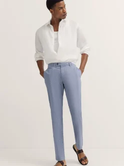 Bugatti Print Slim Chino - Blue