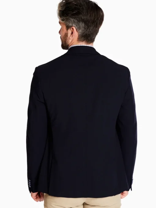 Bugatti Seersucker Blazer - Navy