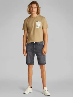 Calvin Klein Jeans Slim Denim Shorts - Grey
