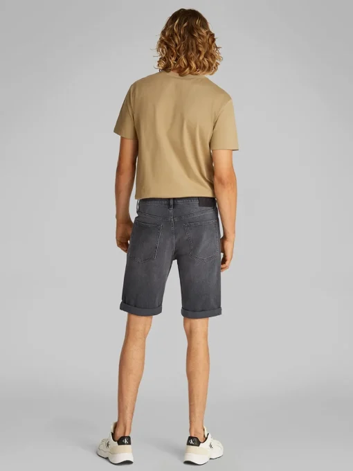 Calvin Klein Jeans Slim Denim Shorts - Grey