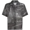Calvin Klein Resort Print Short Sleeve Shirt - Black