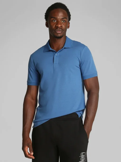 Calvin Klein Thermo Tech Pique Polo - Blue