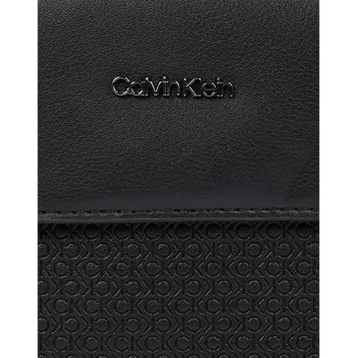 Calvin Klein Vertical Mono Logo Reporter Bag - Black