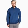 Club 1879 Leinster Half Zip Rib Sweatshirt - Blue