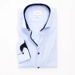 Eterna Plain Opaque Cover Shirt - Blue