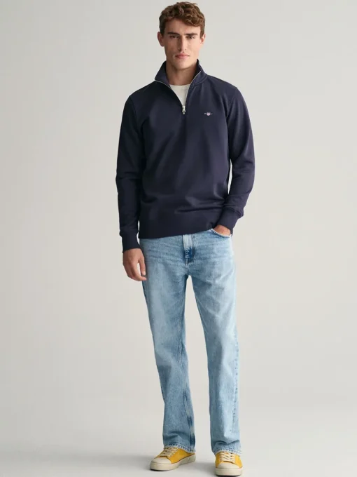 Gant Shield Quarter Zip - Blue