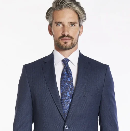 Marco Capelli Birdseye 2 Piece Suit - Navy