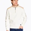 Marco Capelli Half Zip Sweatshirt - Stone