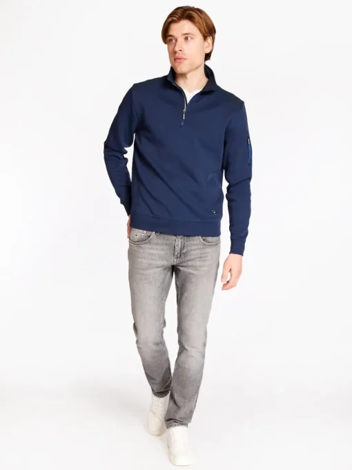 Marco Capelli Half Zip Sweatshirt - Blue