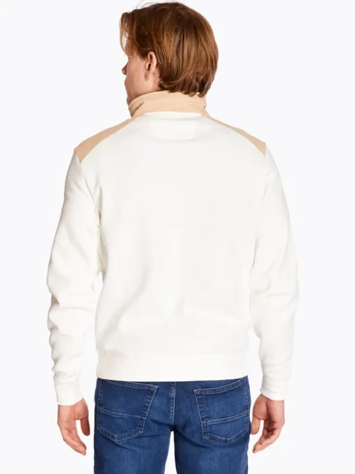 Marco Capelli Half Zip Sweatshirt - Stone