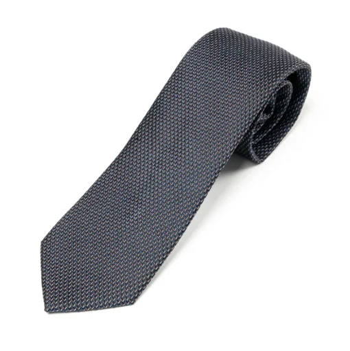 Marco Capelli Pattern 8cm Silk Tie With Pocket Square - Navy