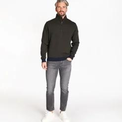 Marco Capelli Two Tone Double Face Quarter Zip Sweat - Green