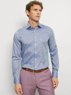 Olymp Diamond Structure Shirt - Navy
