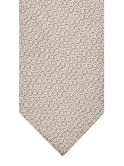 Profuomo Silk Woven Tie - Stone