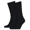 Tommy Hilfiger 2 Pack Solid Colour Socks - Black