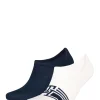 Tommy Hilfiger 2 Pack Stripe Footie Socks - White
