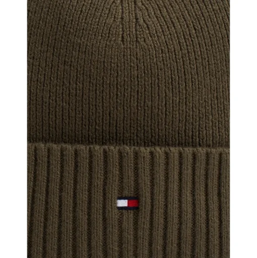 Tommy Hilfiger Flag Pima Cotton Beanie - Green